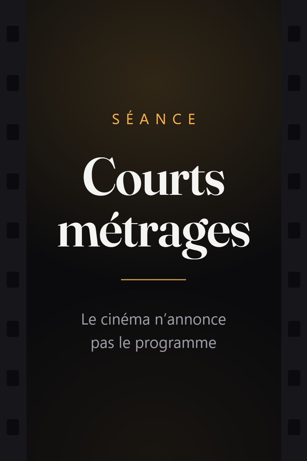 Affiche Séance de courts métrages